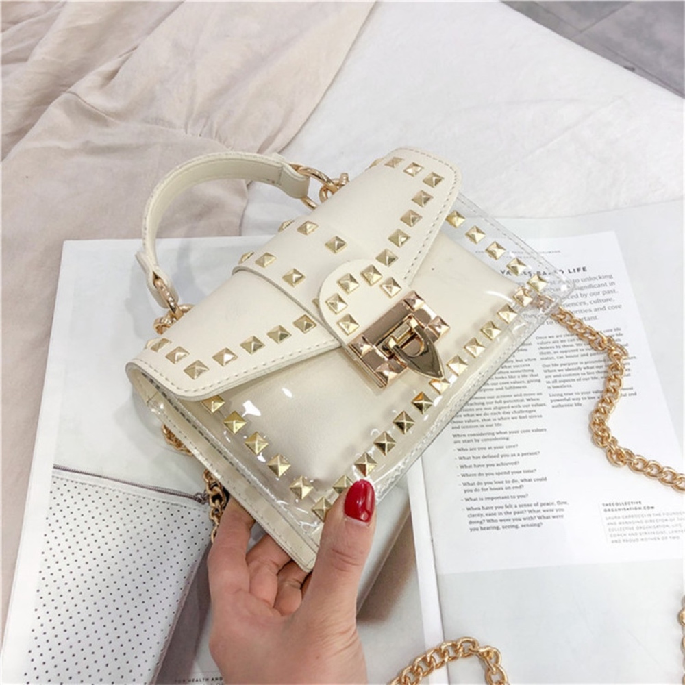 Summer Rivet Chain Handbag NWT - Picture 3 of 7